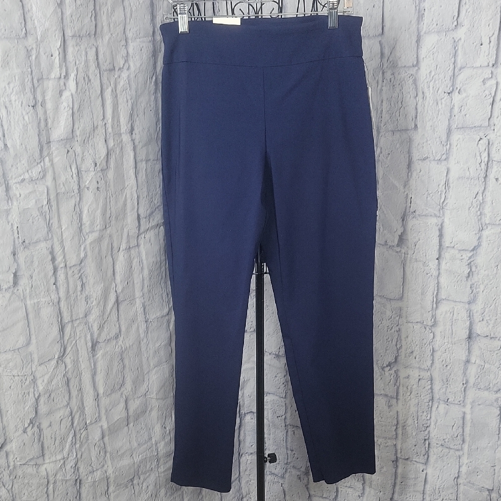 Harbor Navy Tech Stretch Pull-On Ankle Pants Women's Size 8‎ NWT